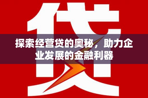 金塔探索经营贷的奥秘，助力企业发展的金融利器