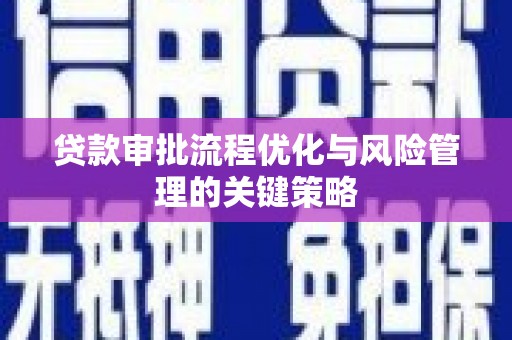 金塔贷款审批流程优化与风险管理的关键策略