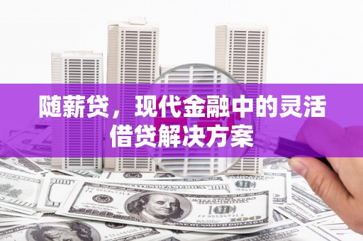 金塔随薪贷，现代金融中的灵活借贷解决方案