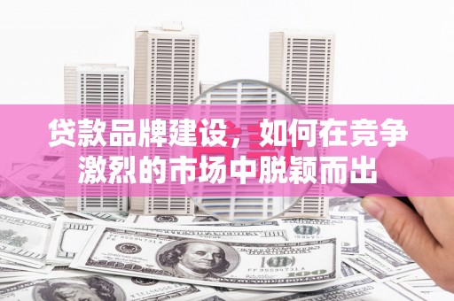 金塔贷款品牌建设，如何在竞争激烈的市场中脱颖而出