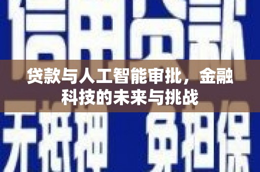 金塔贷款与人工智能审批，金融科技的未来与挑战