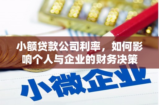 金塔小额贷款公司利率，如何影响个人与企业的财务决策
