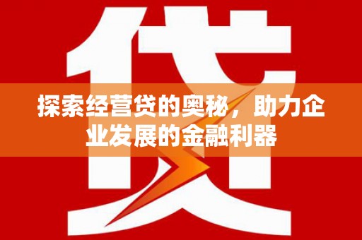 金塔探索经营贷的奥秘，助力企业发展的金融利器